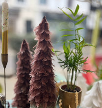 Load image into Gallery viewer, Christmas Folksy burgundy feather deco tree