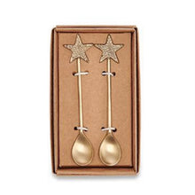 Load image into Gallery viewer, Star Brass Spoons (set of 2x)
