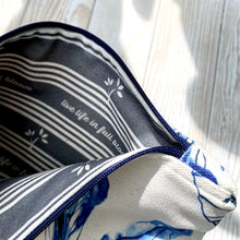 Load image into Gallery viewer, Large Organic Cotton Pouch - Indigo
