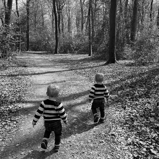 Wild & Rust’s twin mascots celebrating bluebells and fresh air living