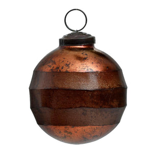 Christmas Arwen Oxidised Brown glass Bauble