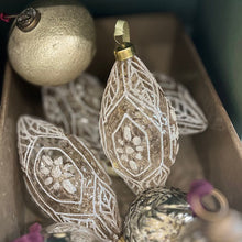 Load image into Gallery viewer, Christmas Sissi Clear Glass Bauble with Silver Glitter
