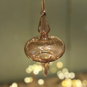 Christmas Mikele Brown Glass Bulb Bauble