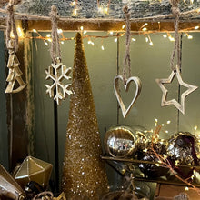 Load image into Gallery viewer, Christmas Myrcella Mini Burnished Gold Decoration
