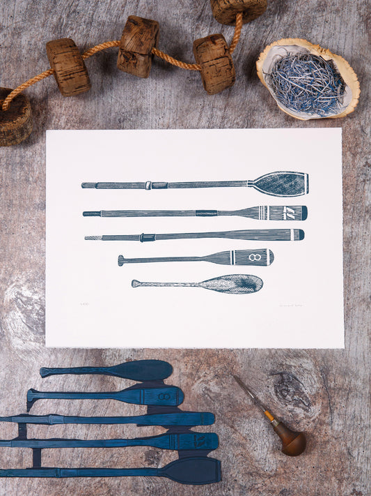 *A3 Limited Edition Print - Oars and Paddles