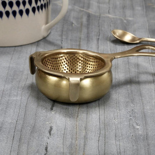 Antique Brass Tea Strainer