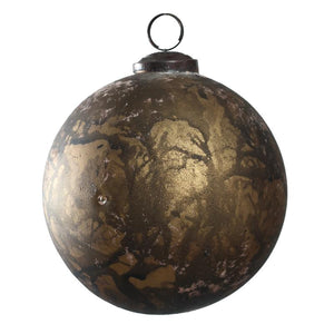 Christmas Sjoerd brown melange matt glass ball L