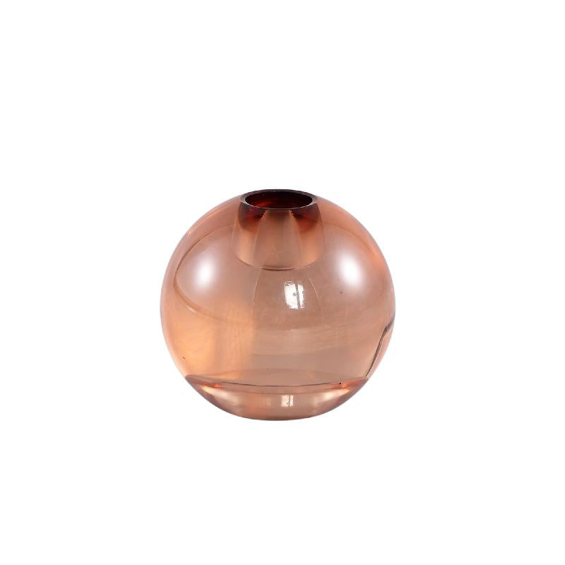Mezzi  glass ball candleholder round