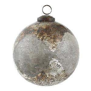 Xmas Eveka oxidised copper glass ball diamond pattern