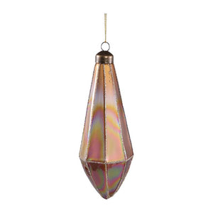 Christmas Harrod Gold glass ornament pendant with beads