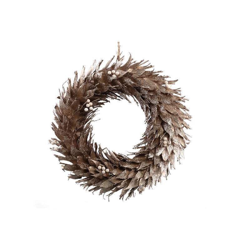 Xmas Orangia Champagne wreath round