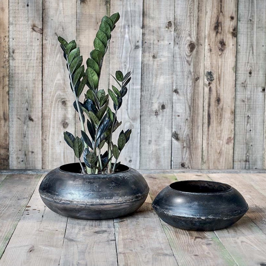 Mendo Reclaimed Iron Round Planter - Large