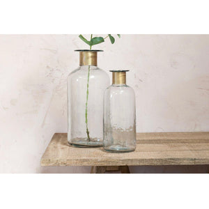 Chara Glass Bottle 'Hammered' - Large