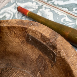 Monty Antique Wooden Fruit Bowl