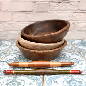 Monty Antique Wooden Fruit Bowl