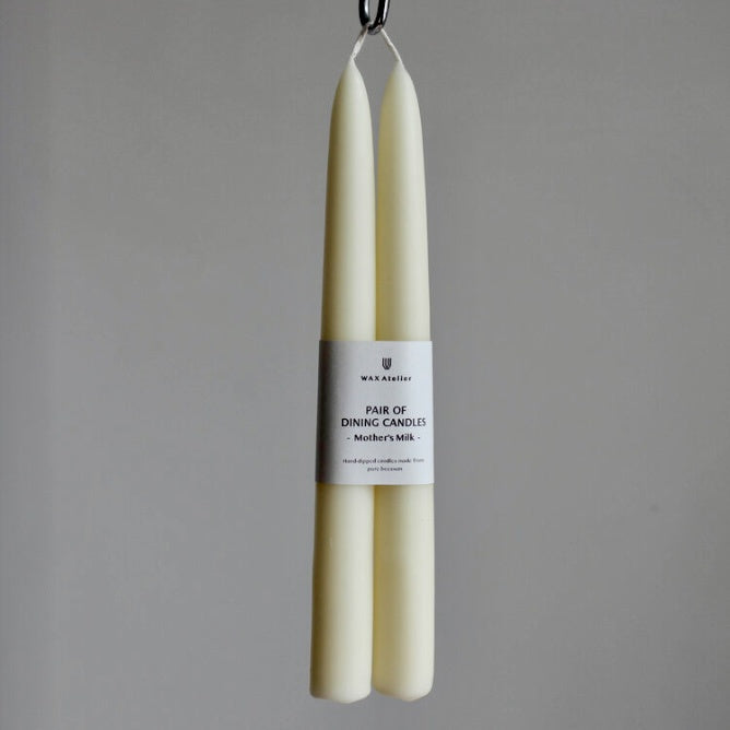 Beeswax Dining Candles - Milk