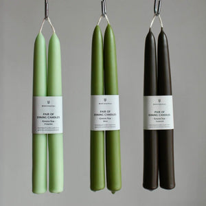 Beeswax Dining Candles - Moss