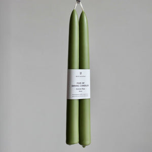Beeswax Dining Candles - Moss