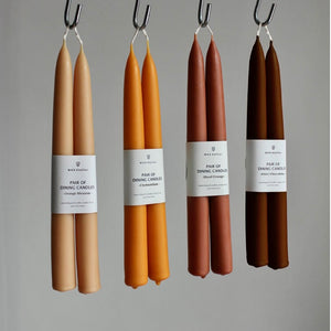 Beeswax Dining Candles - Clementine
