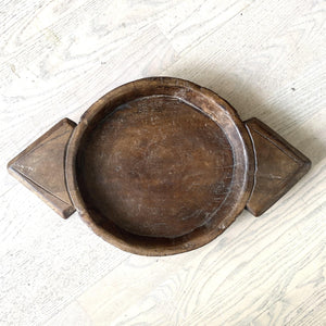 Aerial Antique Wooden Bowl