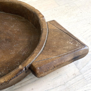 Aerial Antique Wooden Bowl