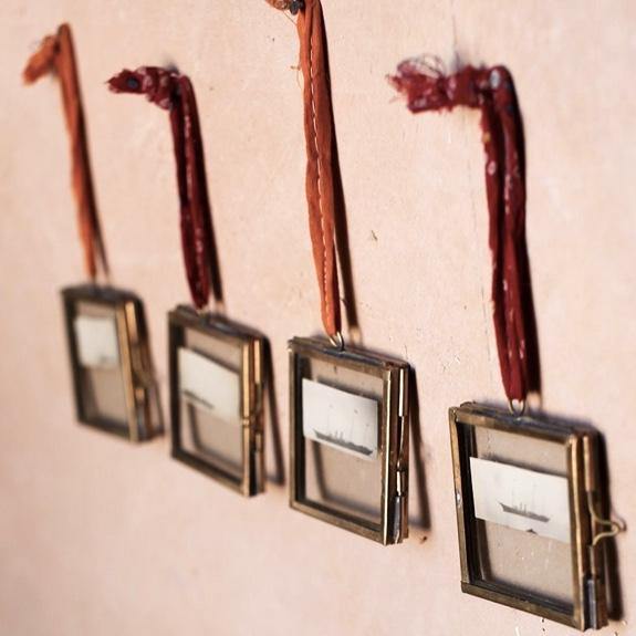 Kiko Antiqued Brass Photo Frame - Mini