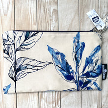 Load image into Gallery viewer, Large Organic Cotton Pouch - Indigo
