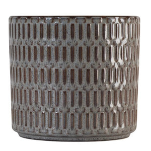 Tenzin Grey Glazed Ceramic Plant Pot - S