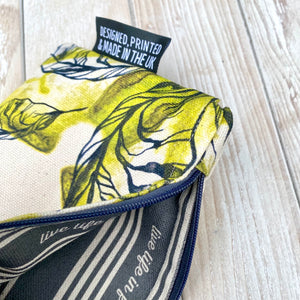 Medium Organic Cotton Pouch - Lime