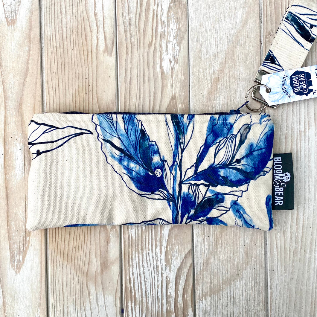 Small Organic Cotton Pouch - Indigo