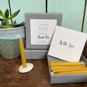 Mini Beeswax Candle Gift Box - Thank You