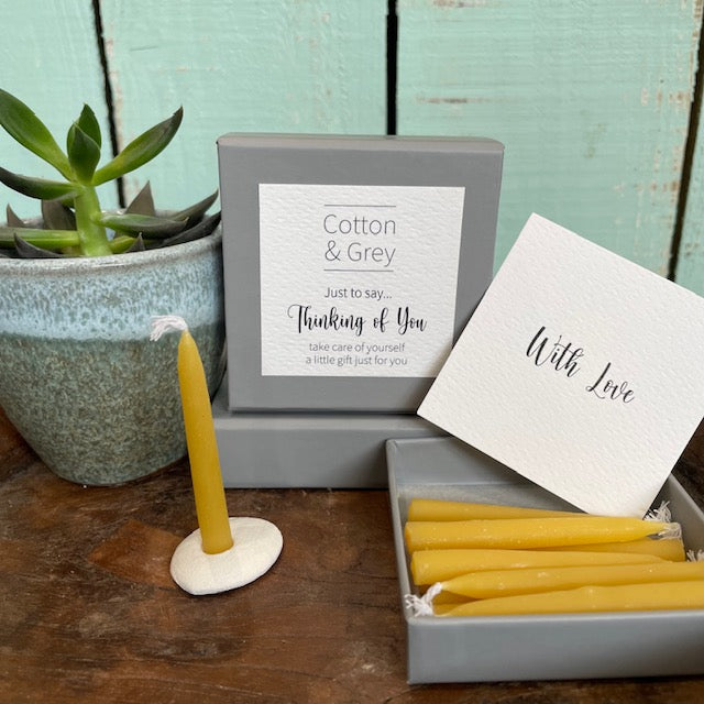 Mini Beeswax Candle Gift Box - Thinking of You