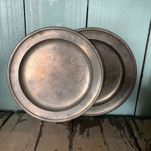 Rustic Silver Vintage Plate 24cm dia