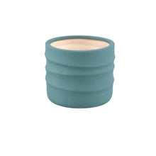 Load image into Gallery viewer, Ceramic pot ribbed round
