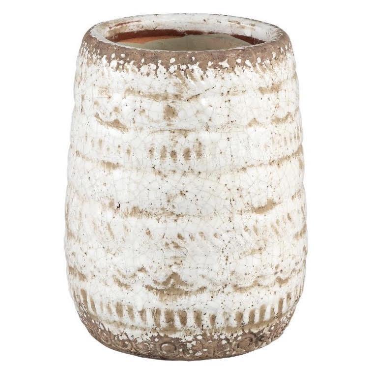 Kai Brown Round Terracotta Plant Pot - Medium