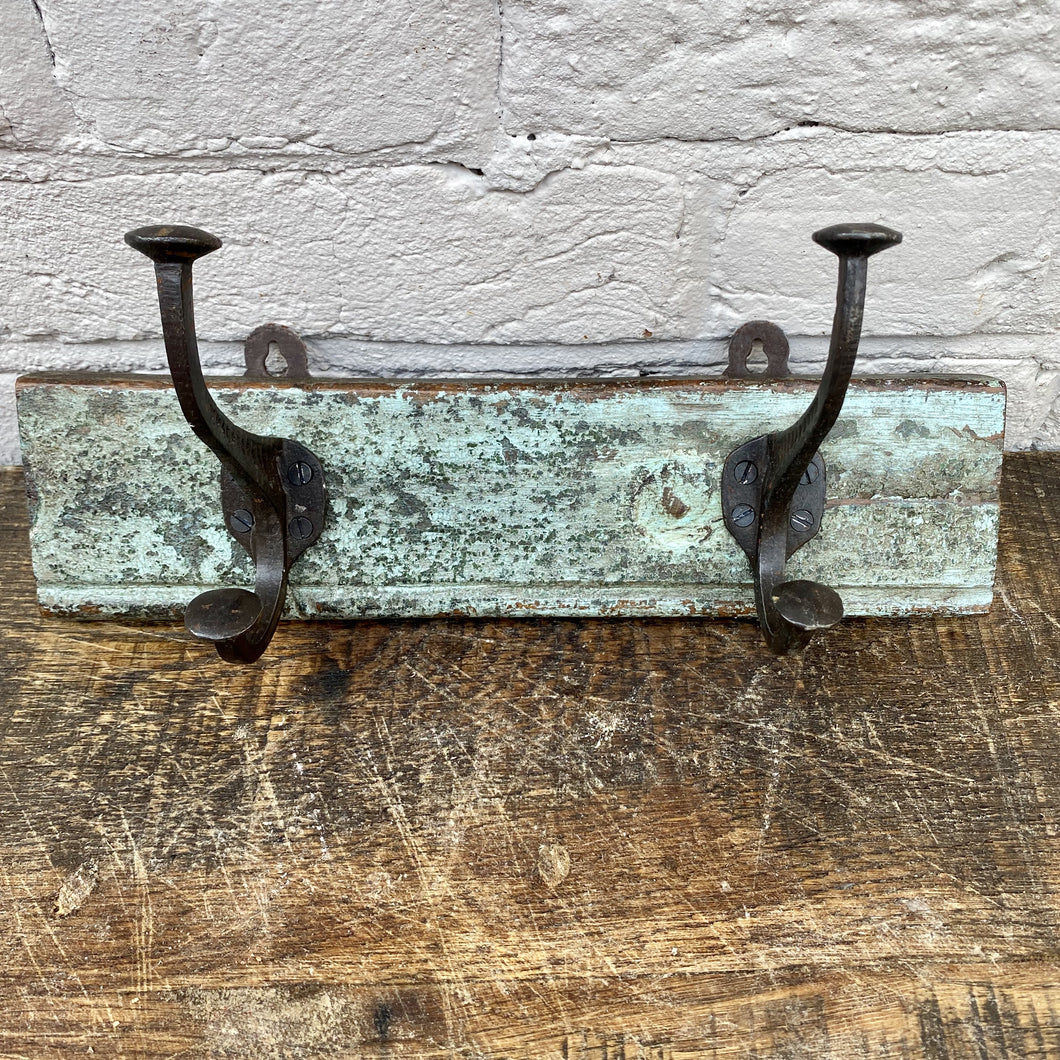 Reclaimed Wood Coat Hooks - Mint