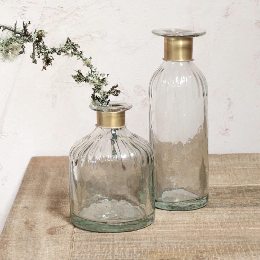 Chara Glass Bottle 'Lines' - Small