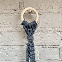 Load image into Gallery viewer, Recycled Cotton Macrame Plant Hanger - Charcoal
