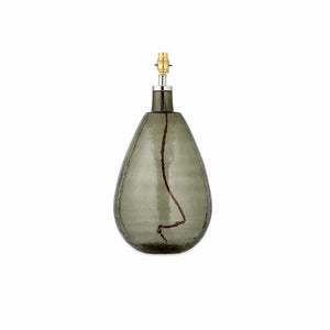 Large Handmade Glass Lamp - Green Smoke