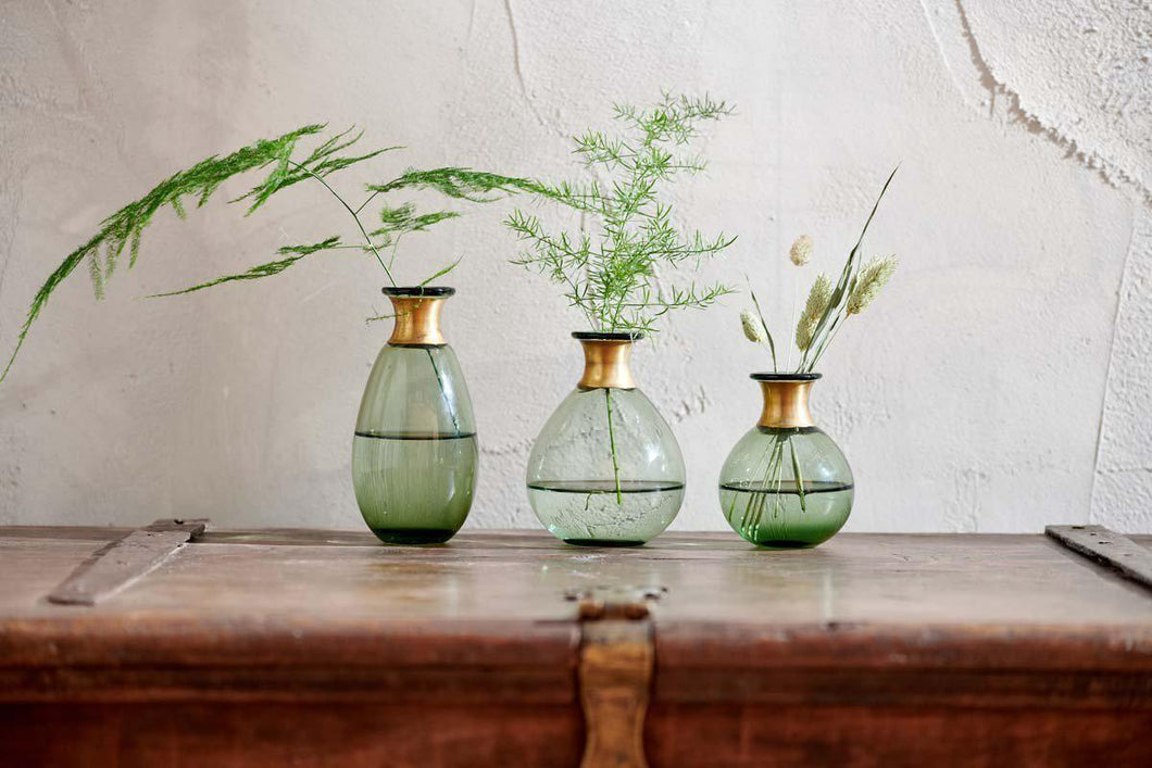 MIza Mini - Green Glass Bud Vase