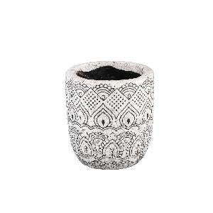 Tika White Glazed Ceramic Plant Pot - xs