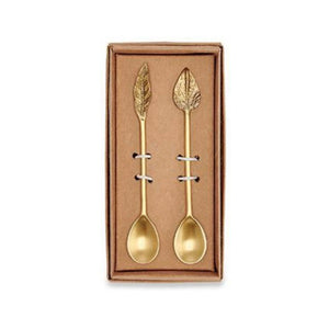 Leaf Brass Spoons (set of 2x)