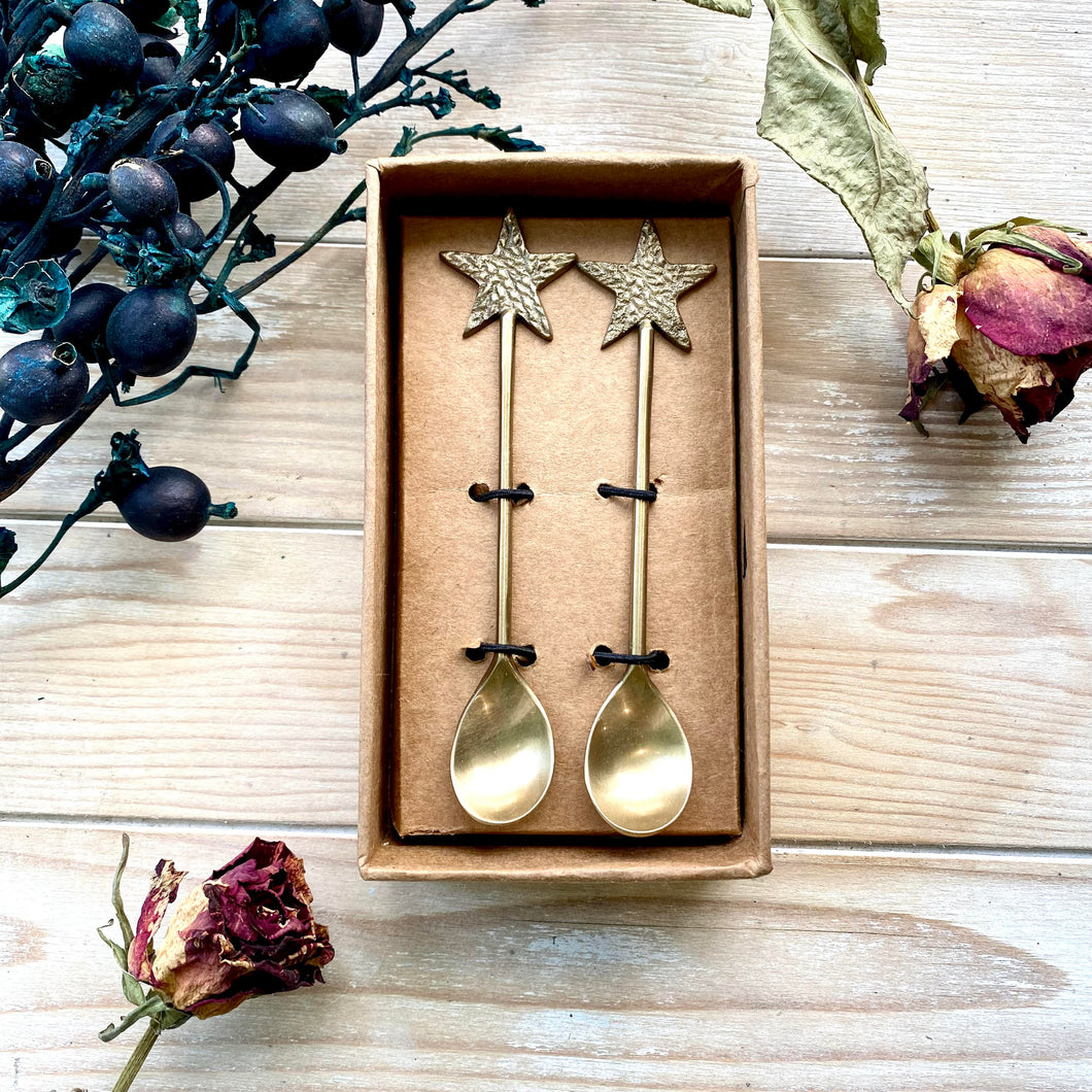 Star Brass Spoons (set of 2x)