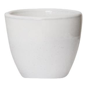 Kacie White Glazed Plant Pot - Low M